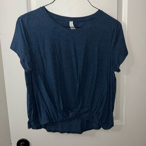Lululemon Athletica Blue Relaxed Tie Front T-Shirt